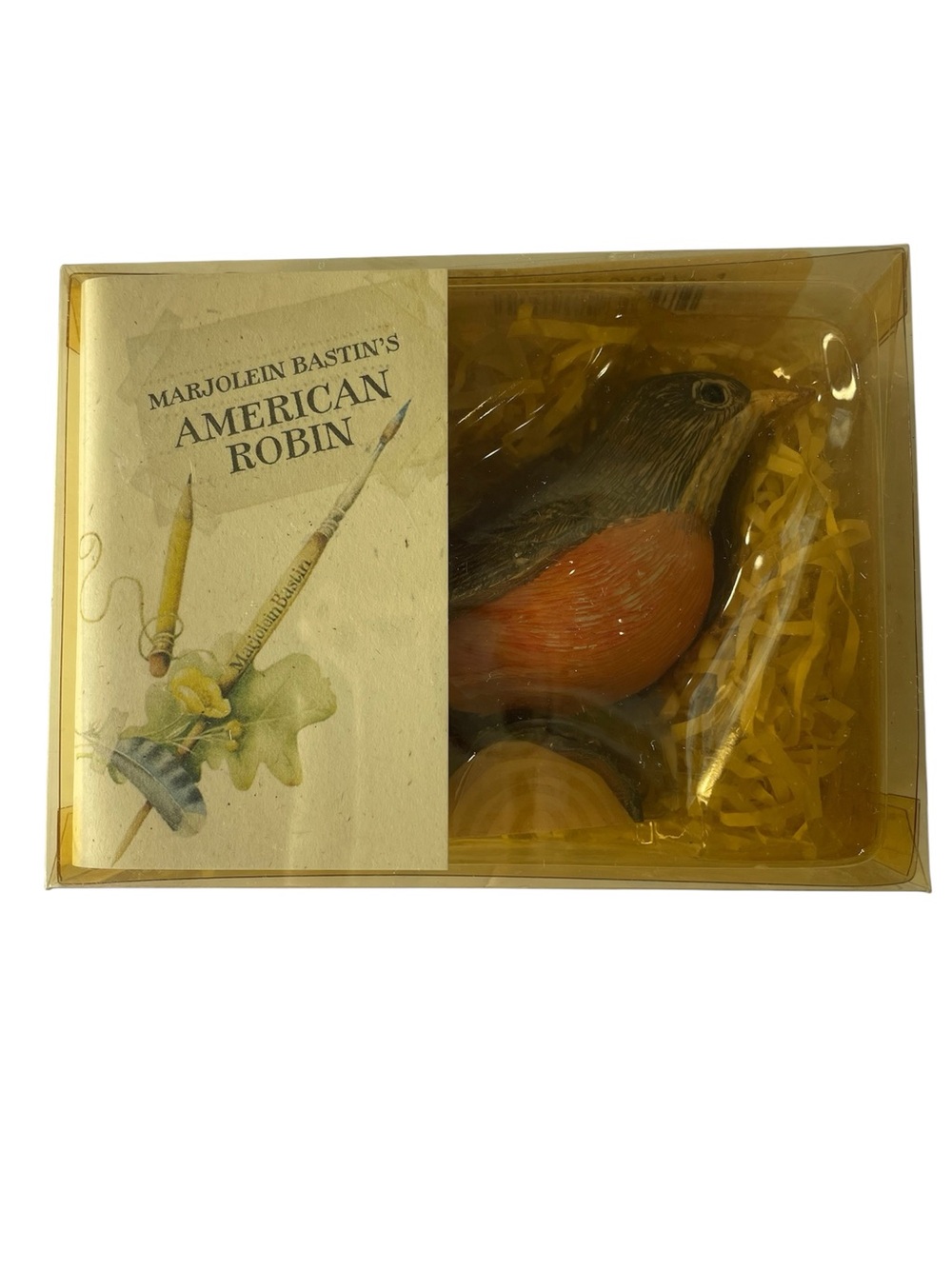 Marjolein Bastin's AMERICAN ROBIN Birds at My Window Figurine Hallmark NOS NEW
